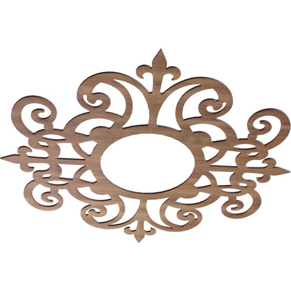 Dijon Wood Fretwork Pierced Ceiling Medallion, Walnut, 36OD X 11 3/4ID X 3/8T